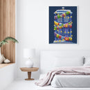 DIY Cotton Thread Christmas Shop Printed Full Cross Stitch Handmade Handicraft