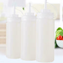 1* Plastic Clear Squeeze Squeezy Sauce Bottles Mayo 240ml Dispenser Bottles M9O8