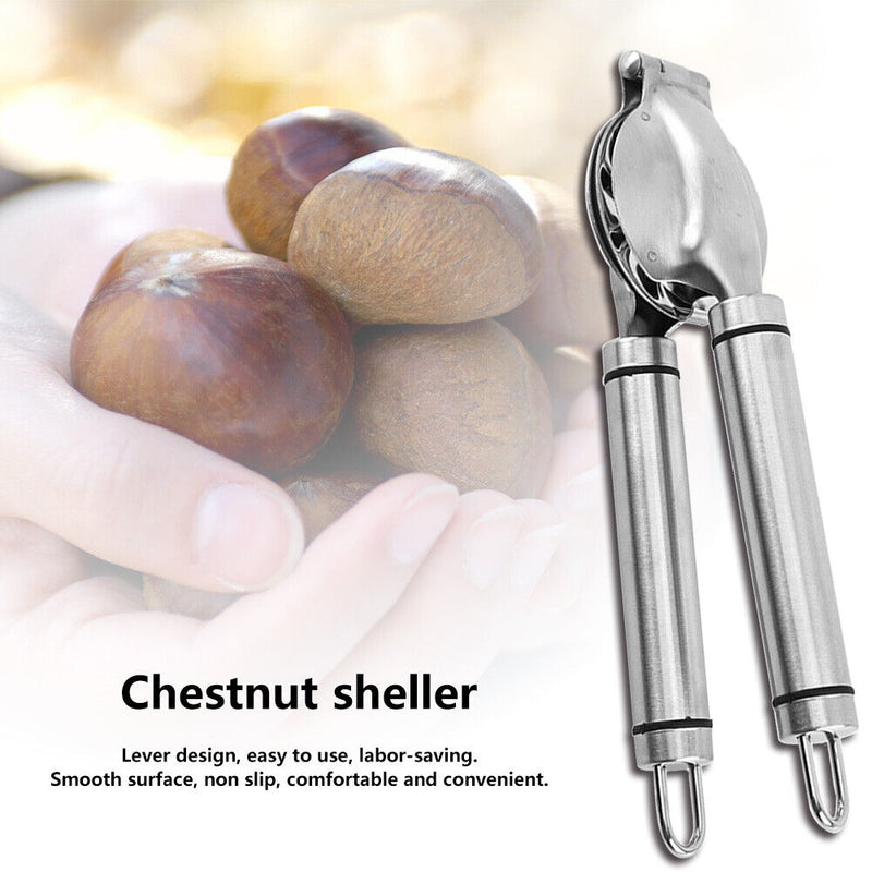 Stainless Steel Chestnut Sheller Walnut Nutcracker Opener Kitchen Gadgets