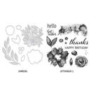 Flower Leaves Blessings Cutting Die Seal Stamp Album Making Embossing Paper Card