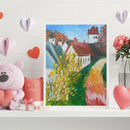 Oil Paint by Numbers Country Path Canvas Artwork Living Room Picture Decoration