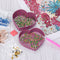 5D DIY Diamond Painting Tray Plastic Heart Shape Drill Plate (Light Purple)