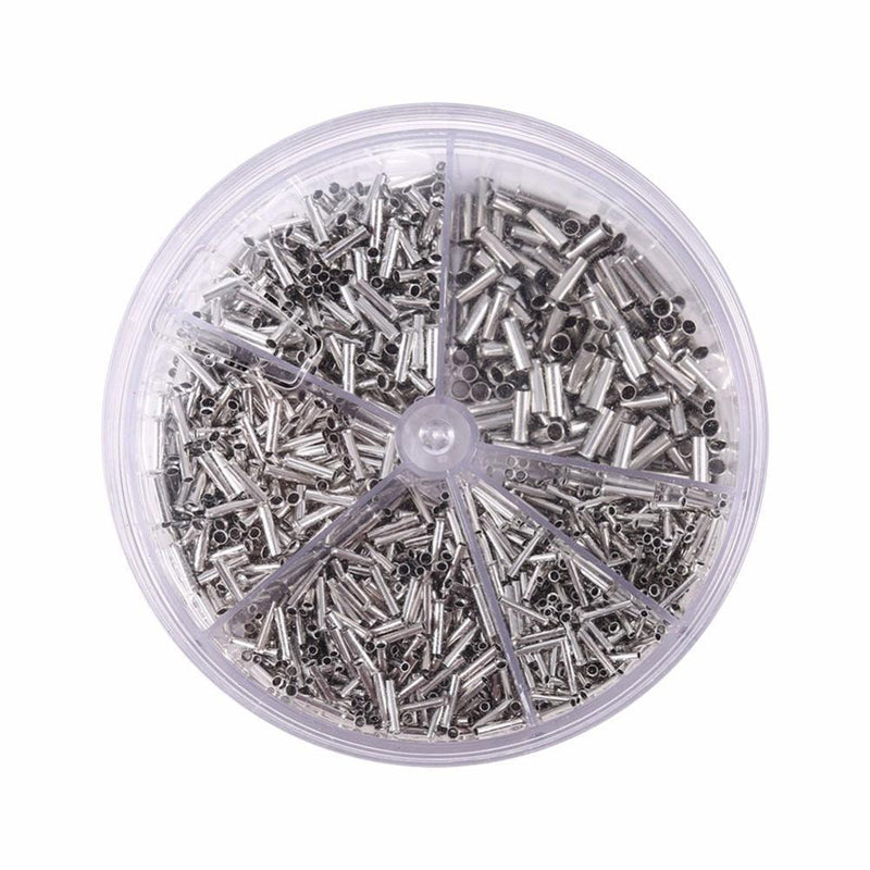1900pcs 5 Models Non Insulated Electrical Crimp Cord Wire End Terminal