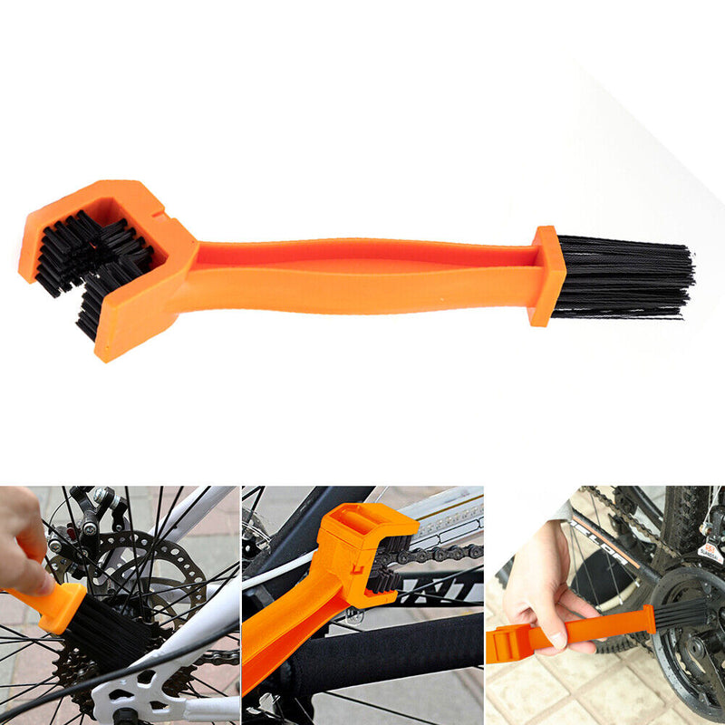 Cycling Cleaning Accessories Orange Chain Brush for Motorcycle Mountain Bik