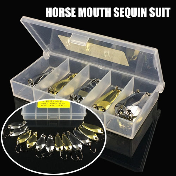Durable trout Spoon Spinner Fishing metal Lures Crank Bait Feather Treble Hook