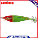 8cm Luminous Wood Shrimp Bait Squid Jigs Hook Fishing Lures (Red + Green)