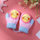 1 Pair Thicken Warm Baby Fleece Gloves Winter Kids Full Finger Mittens