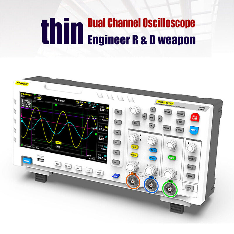 2 in 1 2 Channels 7 inch TFT LCD Digital Oscilloscope Signal Generator