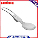 Foldable Portable Outdoor Hiking Spoon Fork Camping Backpacking Cook Dinnerware