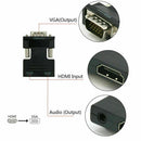 Adapter PC Audio Output 3.5mm Audio Cable HDMI Female to VGA Male Converter