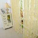 Chic Leaf Type Tulle Door Window Curtain Sheer Scarf Valances (Yellow)