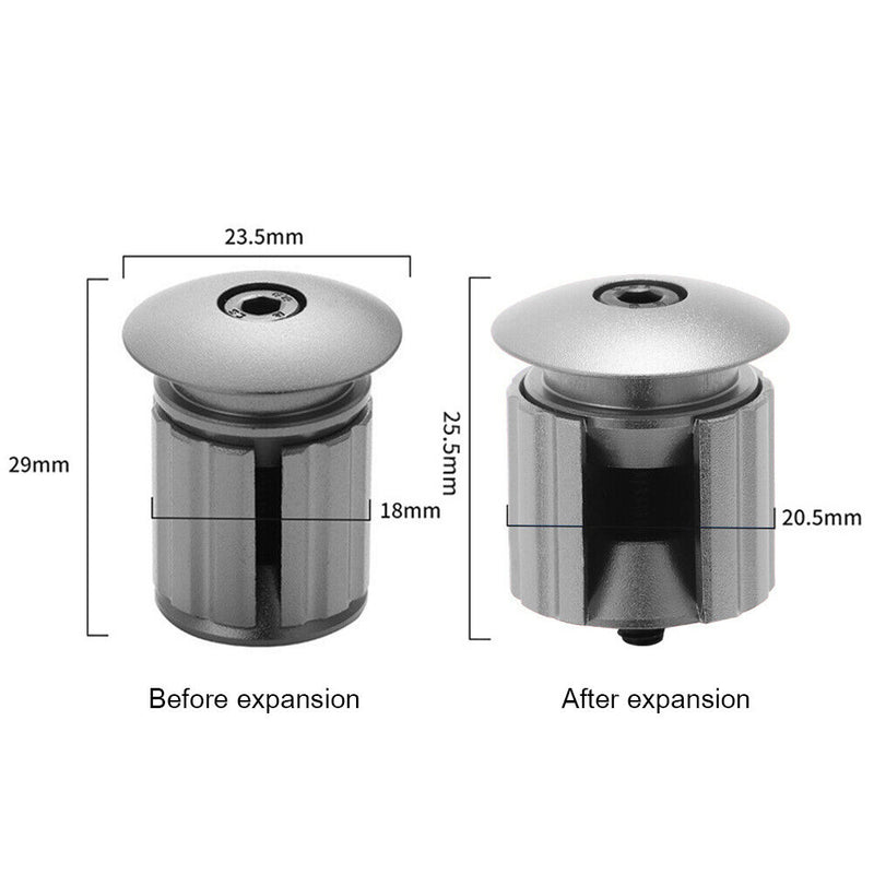 1 Pair MTB Bike Handlebar End Plugs Aluminum Alloy Road Bicycle Grips Plug Ca