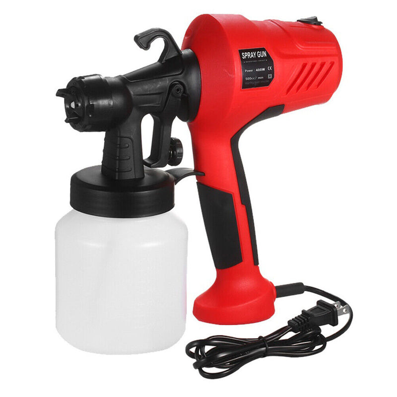 400W Plastic Electric Paint Spray Gun Latex Paint Spraying Machine (Red US)