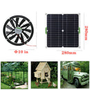Solar Panel Fan Fan 20W Exhaust Fan for Office Outdoor Dog Chicken House