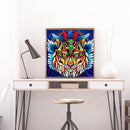5D Tiger Diamond Painting Special Shape Rhinestone Partial Drill