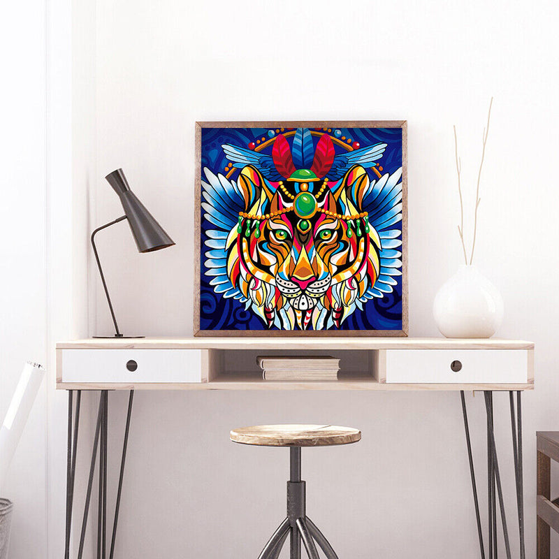 5D Tiger Diamond Painting Special Shape Rhinestone Partial Drill