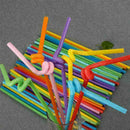 100 Pieces Colorful Jumbo Straws Straw Milkshake Smoothie N4J4 Drinks T7N0