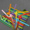 100 Pieces Colorful Jumbo Straws Straw Milkshake Smoothie N4J4 Drinks T7N0