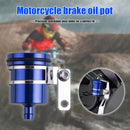 Universal Motorcycle Brake Fluid Reservoir Clutch Tank Oil Fluid Cup (Blue)