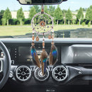 Mini Dream Catcher Car Pendant Feather Wind Chimes Round Ring Circle Hangings