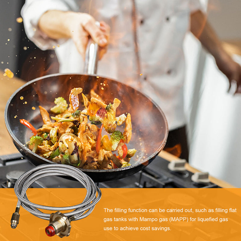 Flat Gas Cylinder Coupler Outdoor Camping Gas Stove Refill Adapter Converter