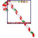 Inflatable Candy Canes Striped / Printed PVC Cane Walking Stick Blow Up Crutc