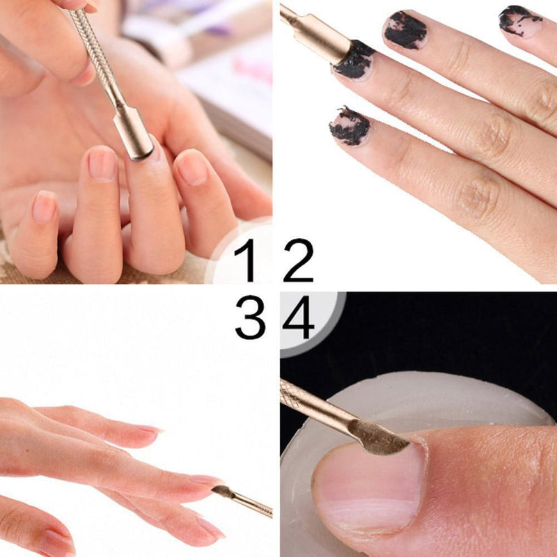 Stainless Steel Cuticle Pusher Dead Skin Remover UV Gel Nail Art Care Tool