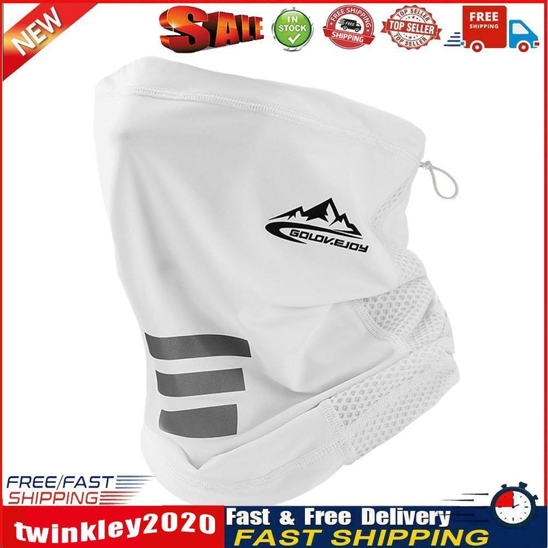 UV Protection Ice Silk Face Cover Neck Tube Outdoor Bandana Scarf (White) Newly
