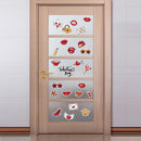 PVC Decals Glass Window Door Valentine Day Removable Love Lipstick Gift Stickers