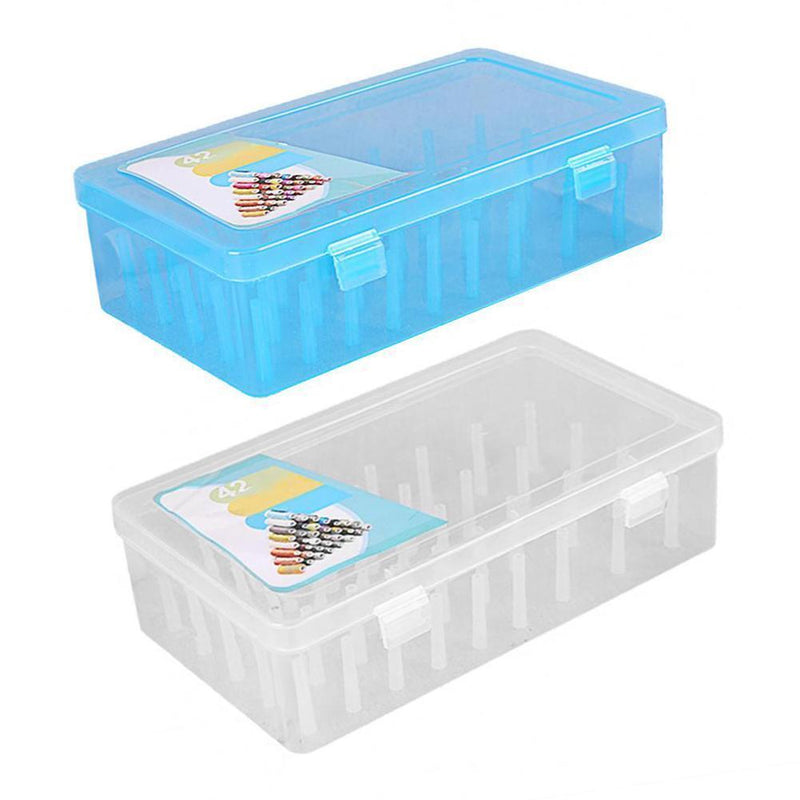 42 Spools Reels Sorting Storage Box Fishing Line Gear Case (Transparent)
