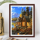 Diamond Painting River House Full Round Drill Picture of Rhinestone DIY Drawing
