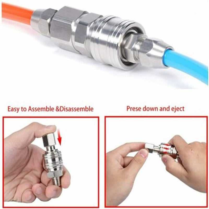 Euro 1/4''BSP Air Line Fitting Hose Pneumatic Fitting Air Compressor Connector