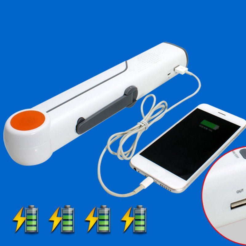 With Radio Emergency Light LED Flashlight Mobile Power Solar Flashlight
