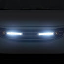 1 Pair LED Wind Powered Car DRL Front Grille Daytime Running Lights (White)