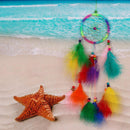 2pc Colorfull Dream Catcher Feather Crafts Handmade Home Hanging Gifts