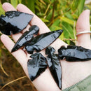 30-50mm Stunning Obsidian Carved Head Specimen Hot Healing Crystal Gifts B3C5