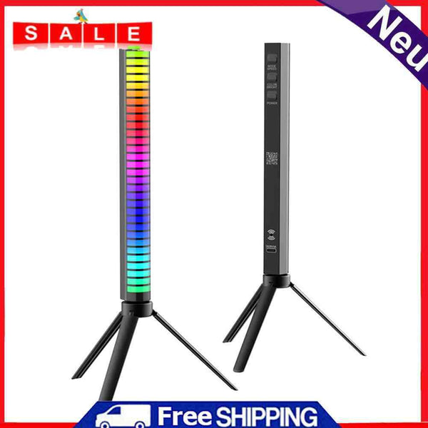 Voice Activated Rhythm Lamp 32-Bit RGB LED Pickup Light for Desktop Car Vehicle