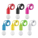 6pcs LED Hanging Light Bulb Battery Powered Colorful Pull Cord Bulbs (Red)