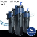 Garden Fish Tank Filtration Oxygen Pump Purifier Aquarium Filter UV Sterilizer