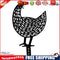 Acrylic Hollow Chicken Ornaments Backyard Lawn Stakes Yard Art Decor (E)