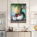 Paint By Numbers DIY Garden Rooster Hand Painted on Canvas Oil Craft Wall Decor