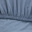 Thin Stretch Chair Covers Light Blue Elastic Seat Case Slipcovers (6pcs)