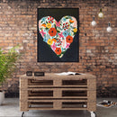 5D DIY Diamond Embroidery Heart Round Drill Diamond Painting Kit Bedroom Decor