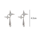 Fashion Trendy Jewelry Stud Earring Pendant Crystal Water Drop Tassel Earring