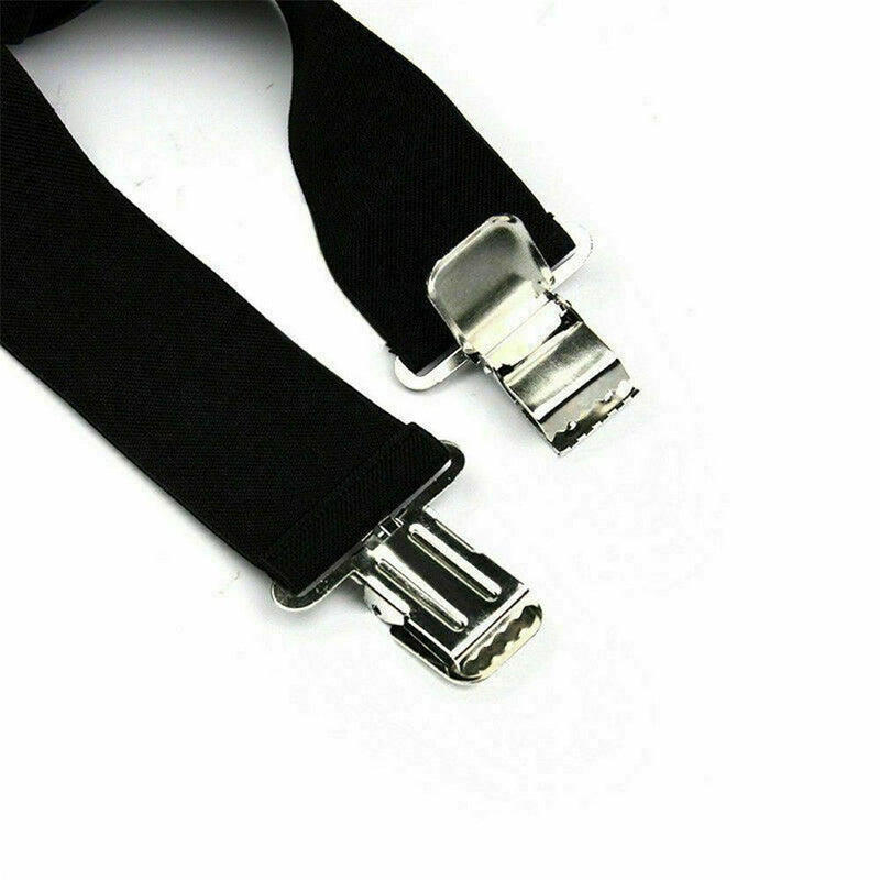 Dress Sturdy Strap Clip Clip-on Adjustable Trousers Belt Braces Suspenders