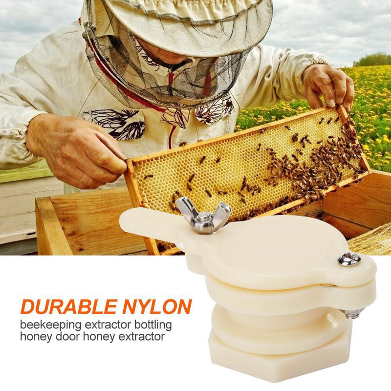 Nylon Bee Extractor Honey Tap Plastic Gate Beekeeping Equip (White 2pcs) Newly