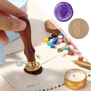 Retro Wax Seal Plant Wood Handle Sealing Wax Stamp for DIY Envelope (C180) Newly
