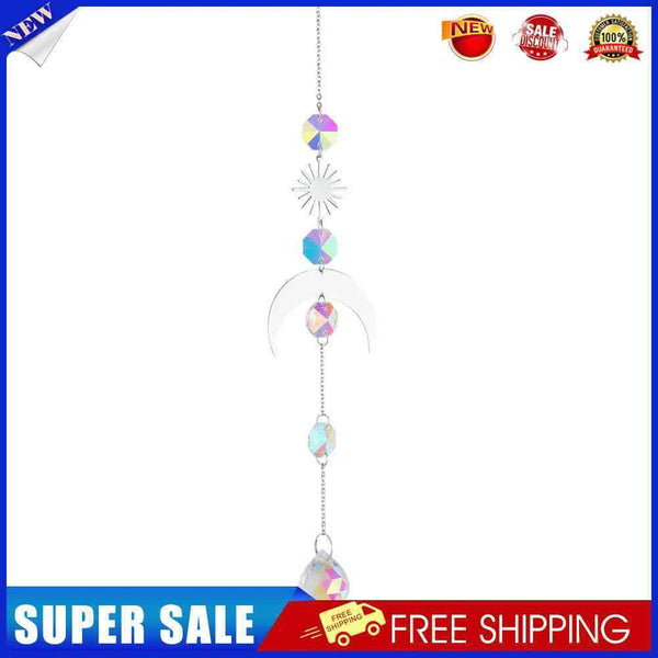 #A Crystal Wind Chime Pendant Garden Living Room Color Prism Diamond Decorations