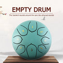 6 inch 8 Tune Hand Pan Steel Tongue Drum Musical Instrument (Moss Blue) Newly