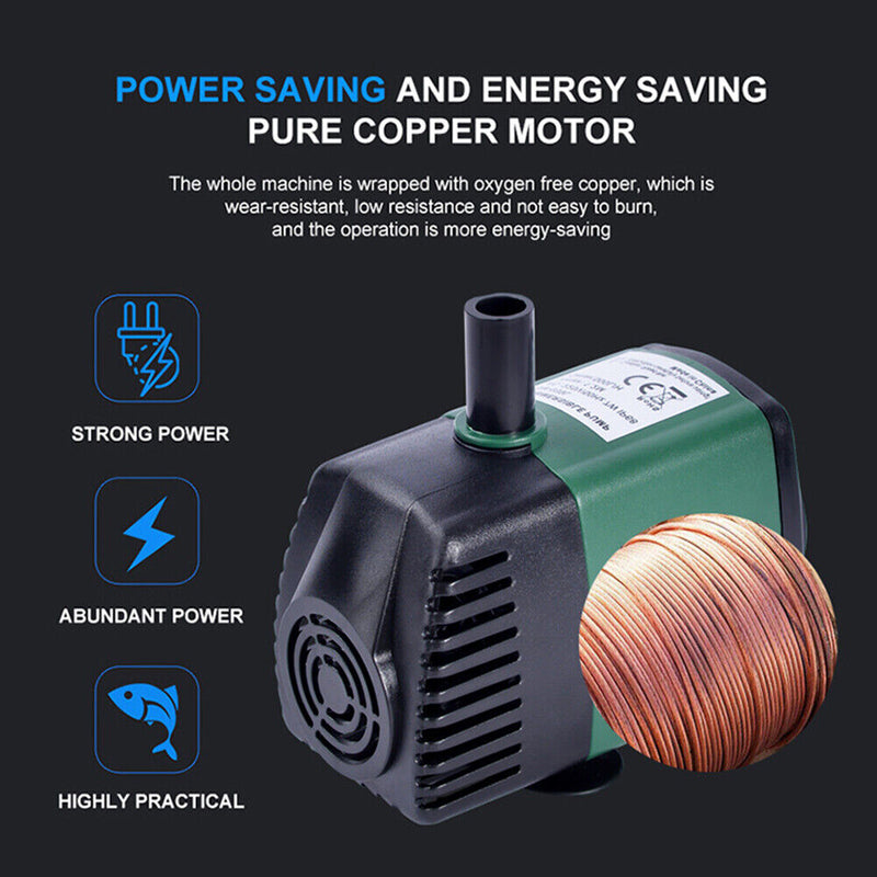 600L/H 7W Submersible Aquarium Circulating Ultra-quiet Pond Water Fountain Pu